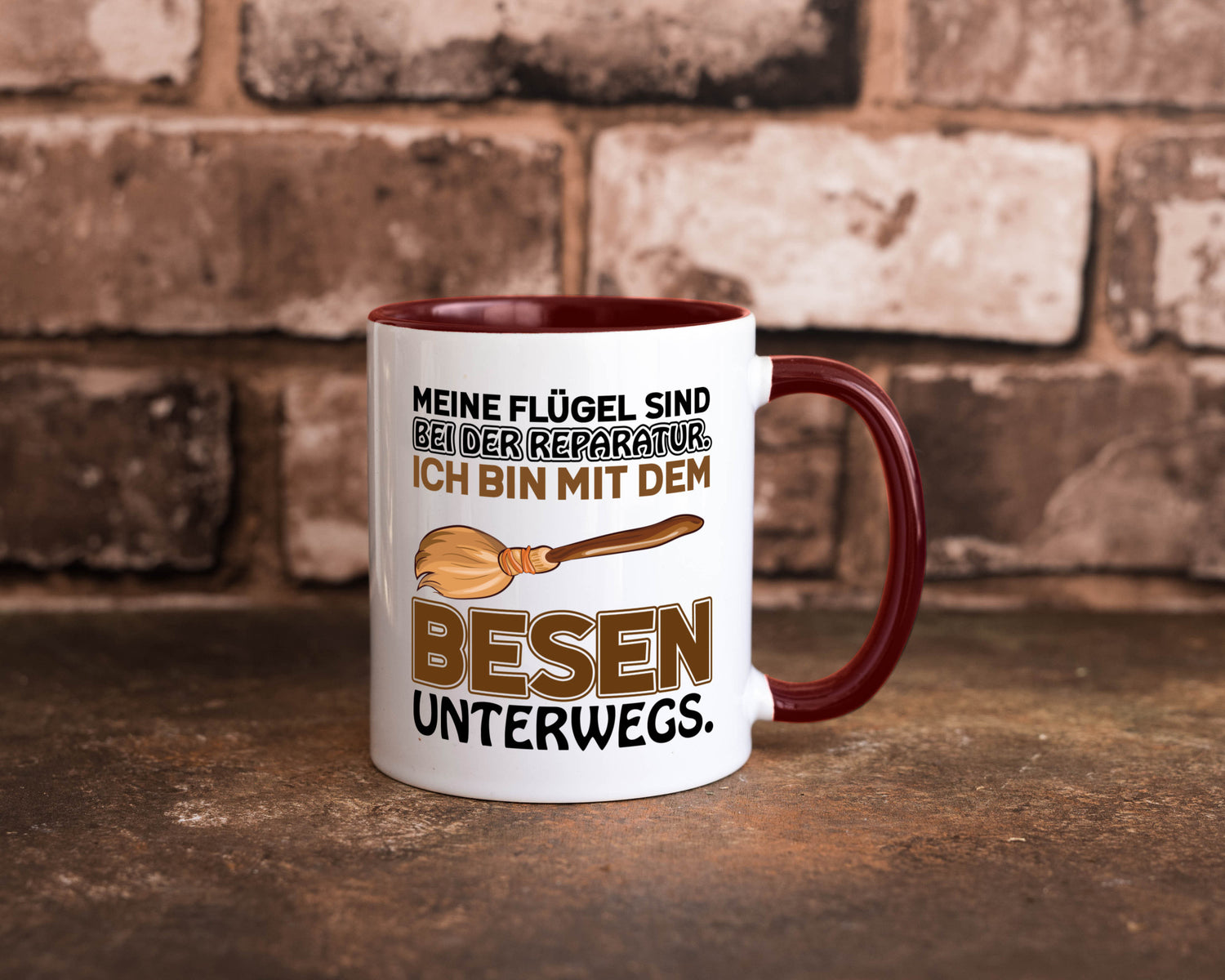 Flügel Reperatur lustig Humor Geschenkidee Geschenk Tasse