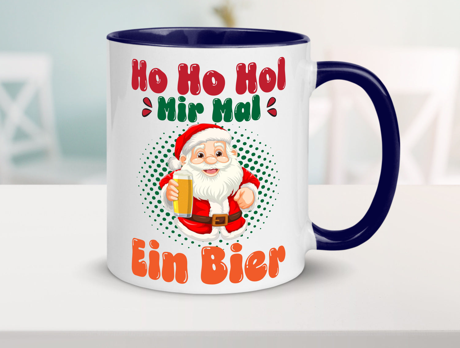 Ho mir mal ein Bier | Ugly Christmas Trinken v2 Geschenkidee Humor Tasse