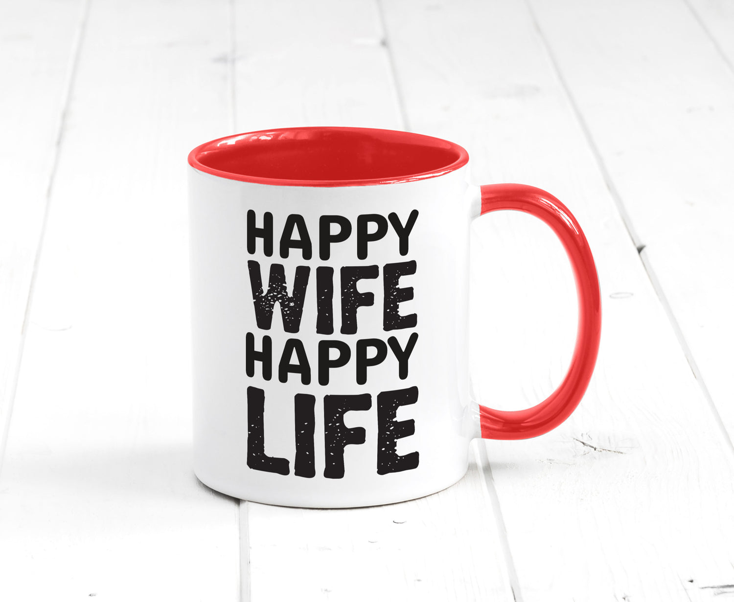Happy Wife | Ehemann Tasse Ehefrau Humor Statement Geschenkidee