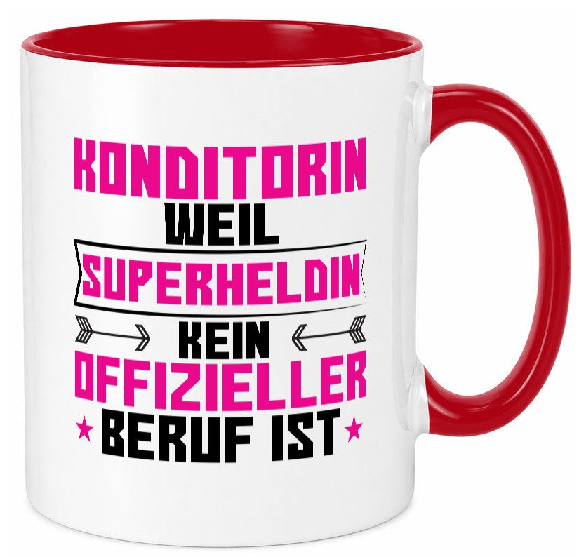 Superheldin Konditorin | Konditorei lustig Humor Geschenkidee Geschenk Tasse