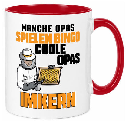 Opas spielen Bingo, coole imkern | Opa Imker| Honig lustig Familie Geschenkidee Tasse