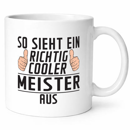 Richtig Cooler Meister | Meisterbrief lustig Humor Geschenkidee Geschenk Tasse