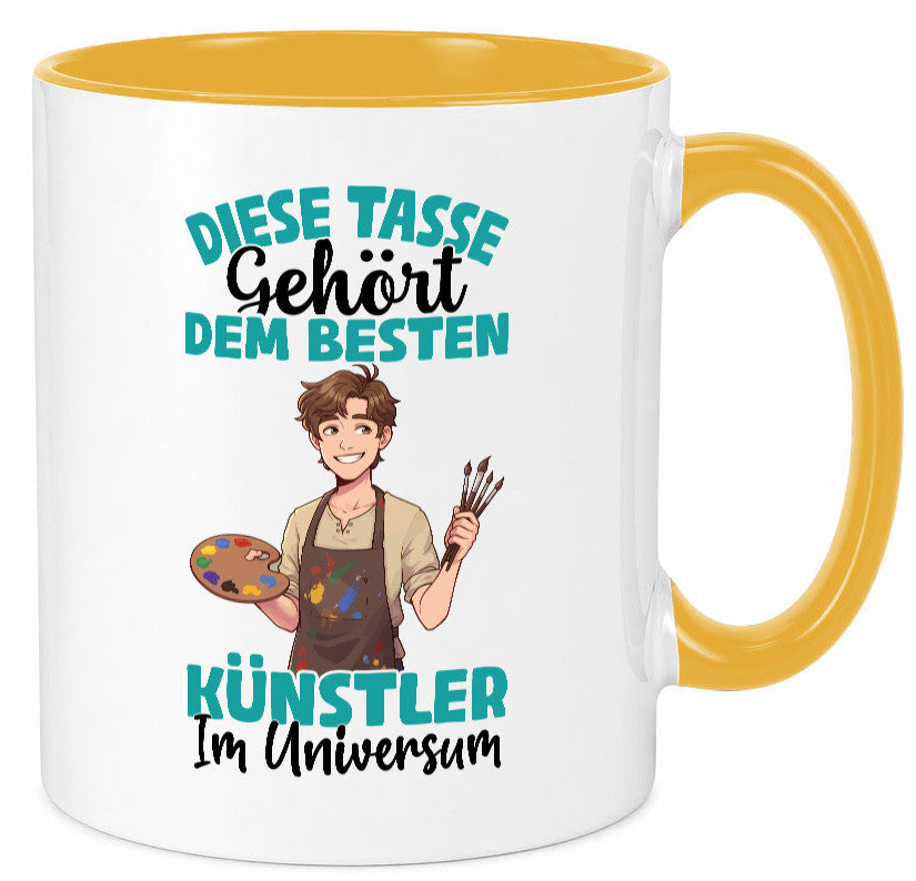 Im Universum: Künstler | Kunst Geschenkidee Humor Tasse