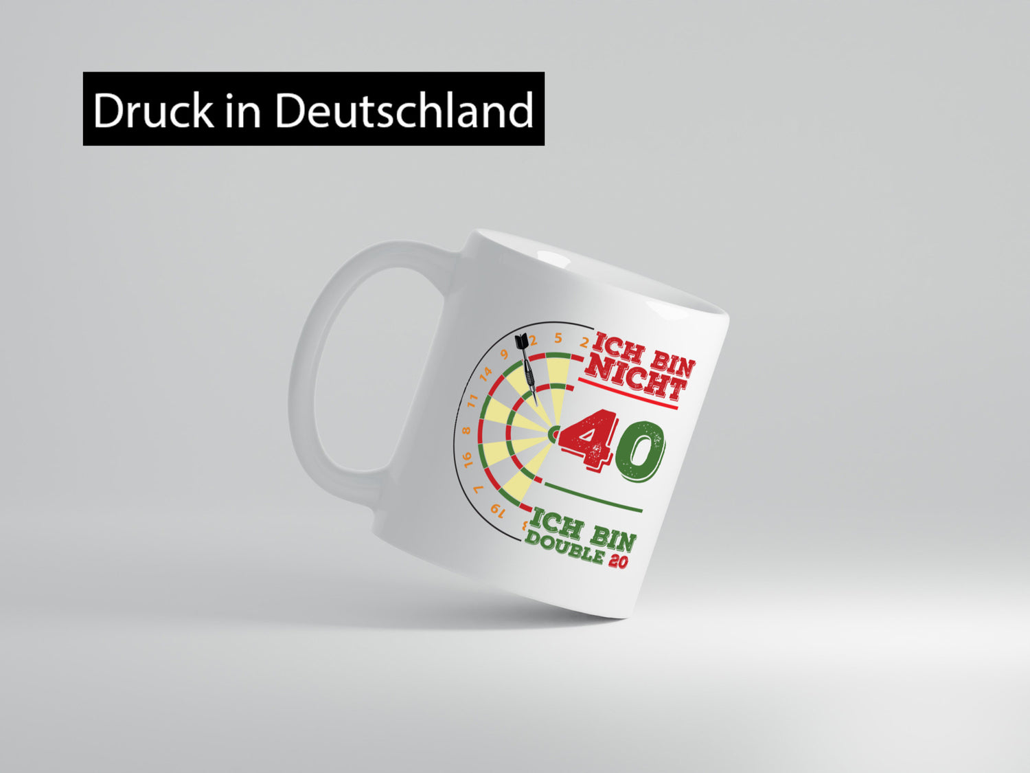 Ich bin nicht 40 double 80 | Dart spieler Geschenkidee Humor Tasse