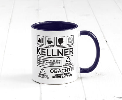 Achtung Probleme Kellner | kellnern Bedienung lustiger Spruch Geschenk Humor