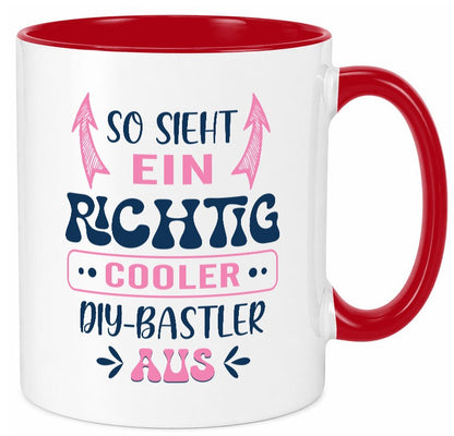 Richtig Cooler DIY Bastler | Basteln Handmade Humor Geschenkidee Tasse