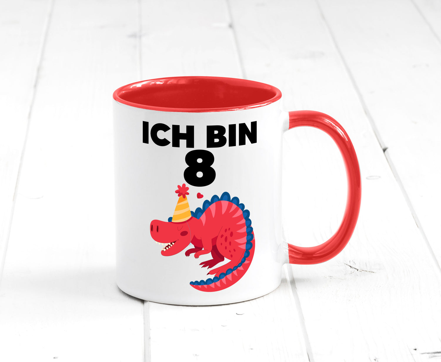 8. Geburtstag | Dino Dinosaurier 8 Jahre lustig Geschenkidee Geschenk Tasse