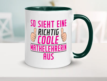 Richtig Coole Mathelehrerin | Lehrer Mathe lustiger Spruch Geschenk Humor