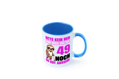 49. Geburtstag | Bitte kein neid Faultier 49 Jahre Humor Geschenkidee Tasse