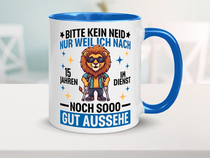 15 Jahre im Dienst | Arbeitsjubiläum Arbeit lustig Kollegen Büro Geschenk Tasse
