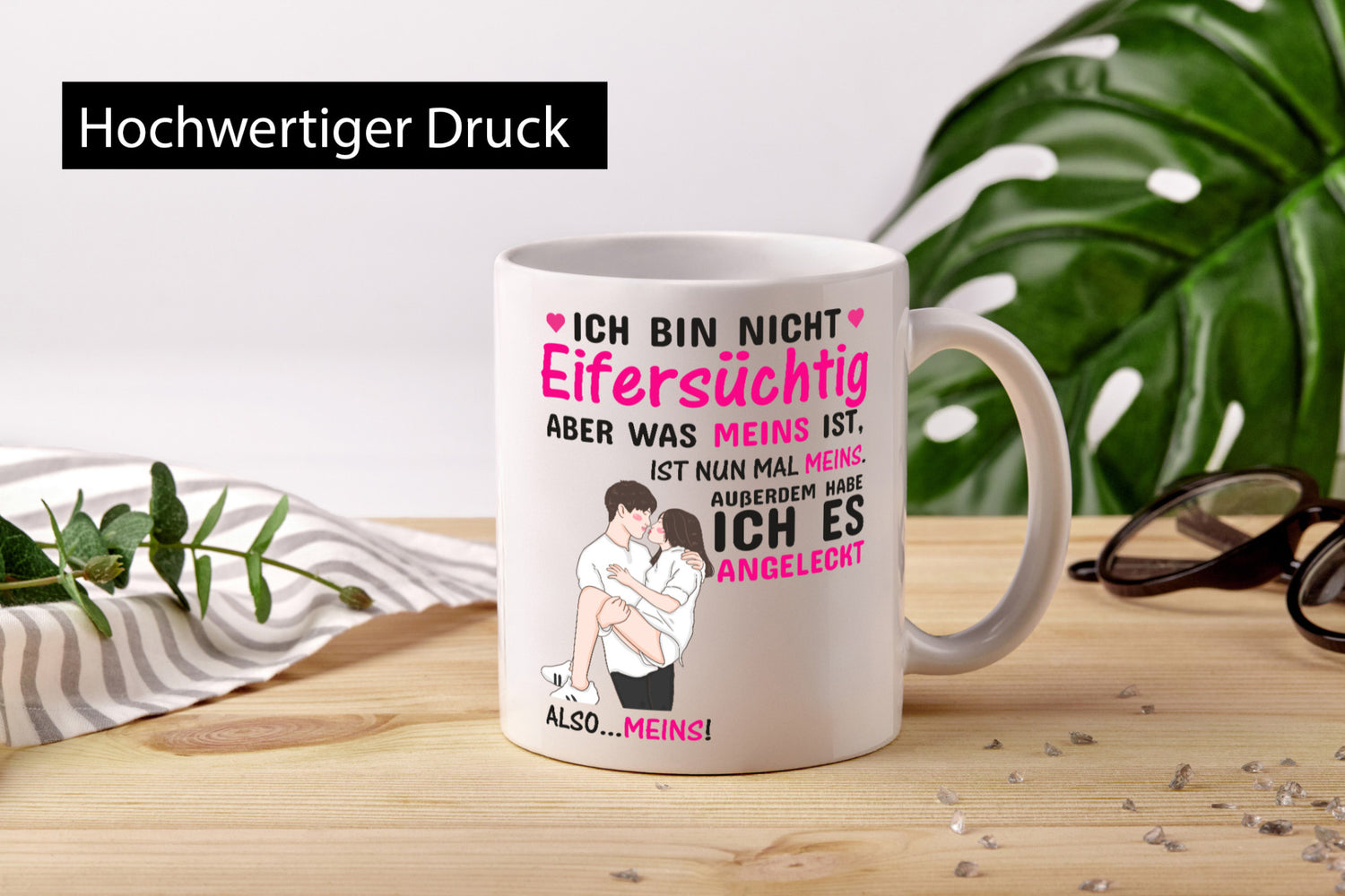 Ich bin nicht eifersüchtig | Pärchen Tasse Liebe Humor Geschenkidee