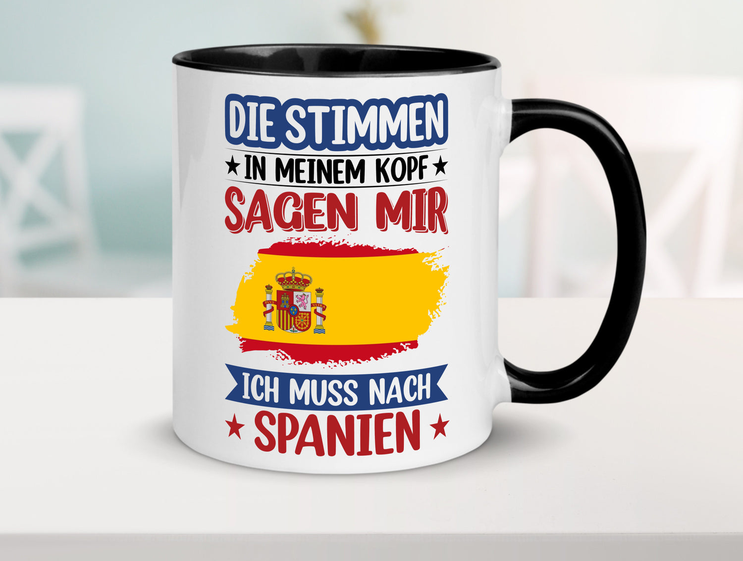 Spanien | Urlaub Stimmen in meinem Kopf Traumland v2 lustiger Spruch Geschenk
