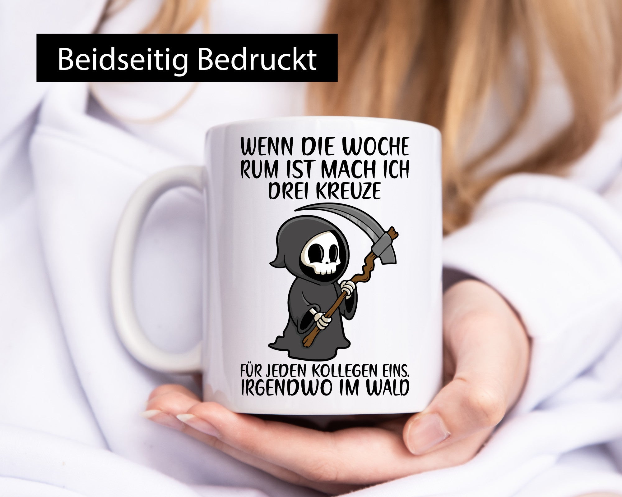 Wenn die Woche rum ist | Sensenmann Kollegen Büro Job lustiger Spruch Geschenk
