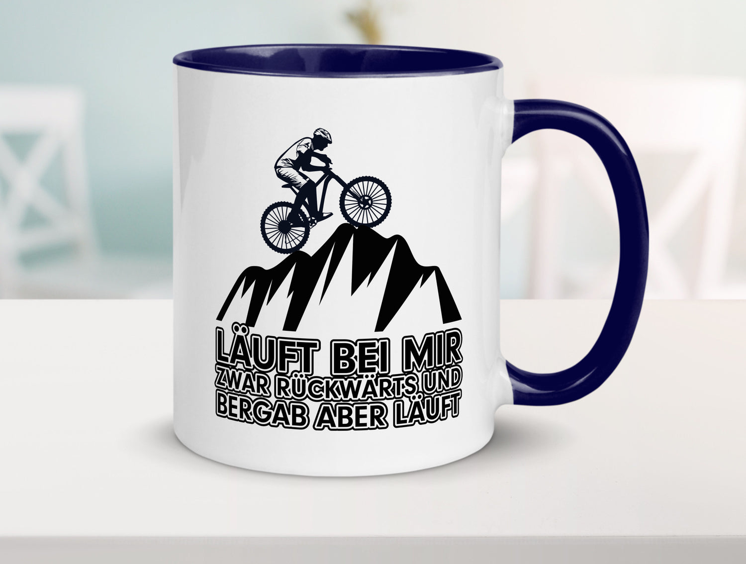Läuft bei mir | Pechvogel Tasse Radfahrer Statement Humor Geschenkidee