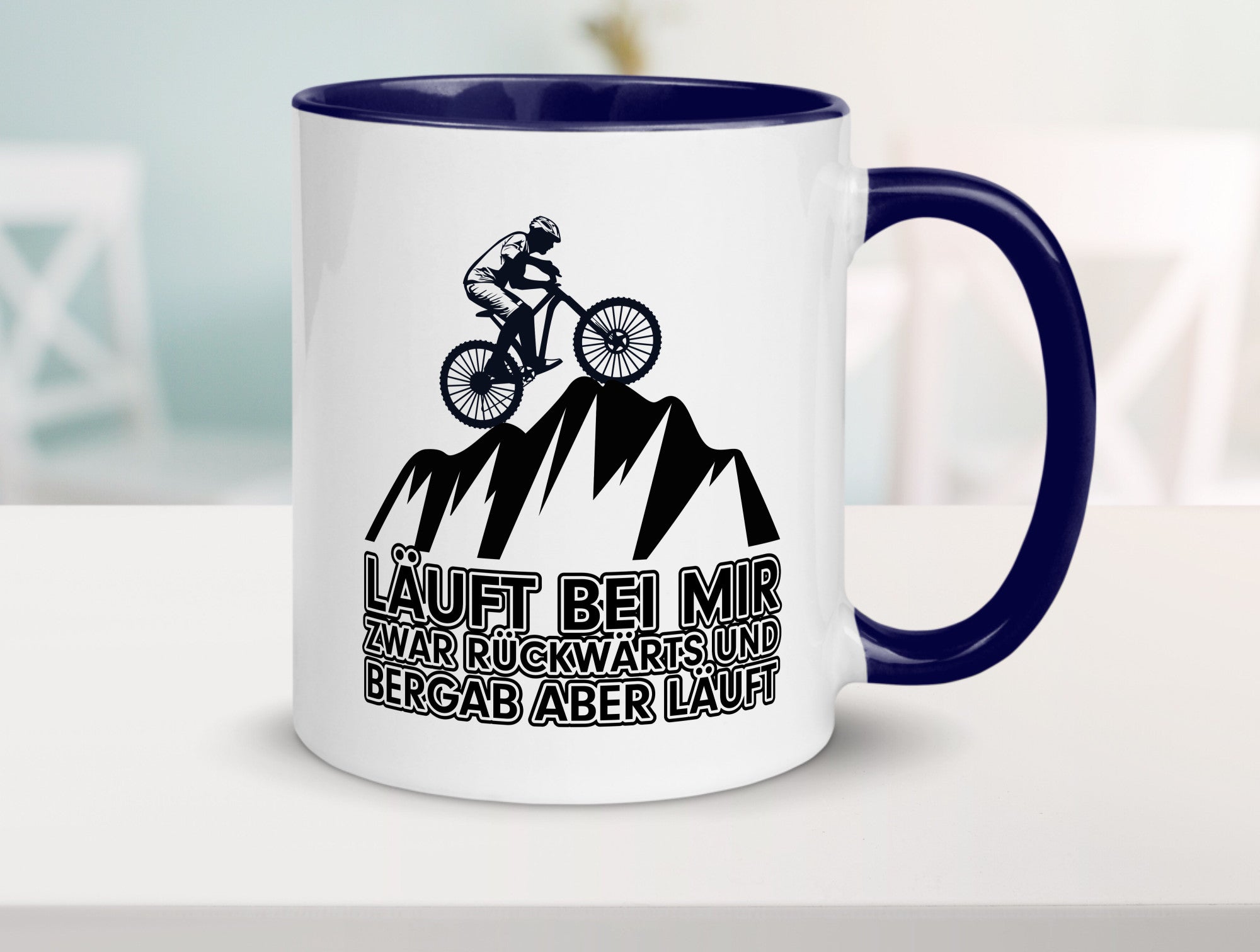 Läuft bei mir | Pechvogel Tasse Radfahrer Statement Humor Geschenkidee