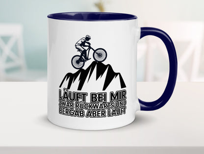 Läuft bei mir | Pechvogel Tasse Radfahrer Statement Humor Geschenkidee