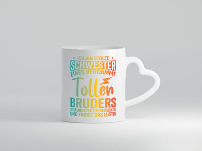 Stolze Schwester eines Bruders | Geschwisterliebe Geschenkidee Humor Tasse
