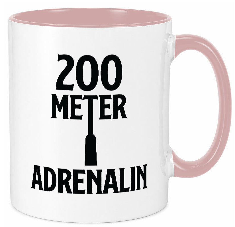 200 Meter Adrenalin v2 lustig Humor Geschenkidee Geschenk Tasse