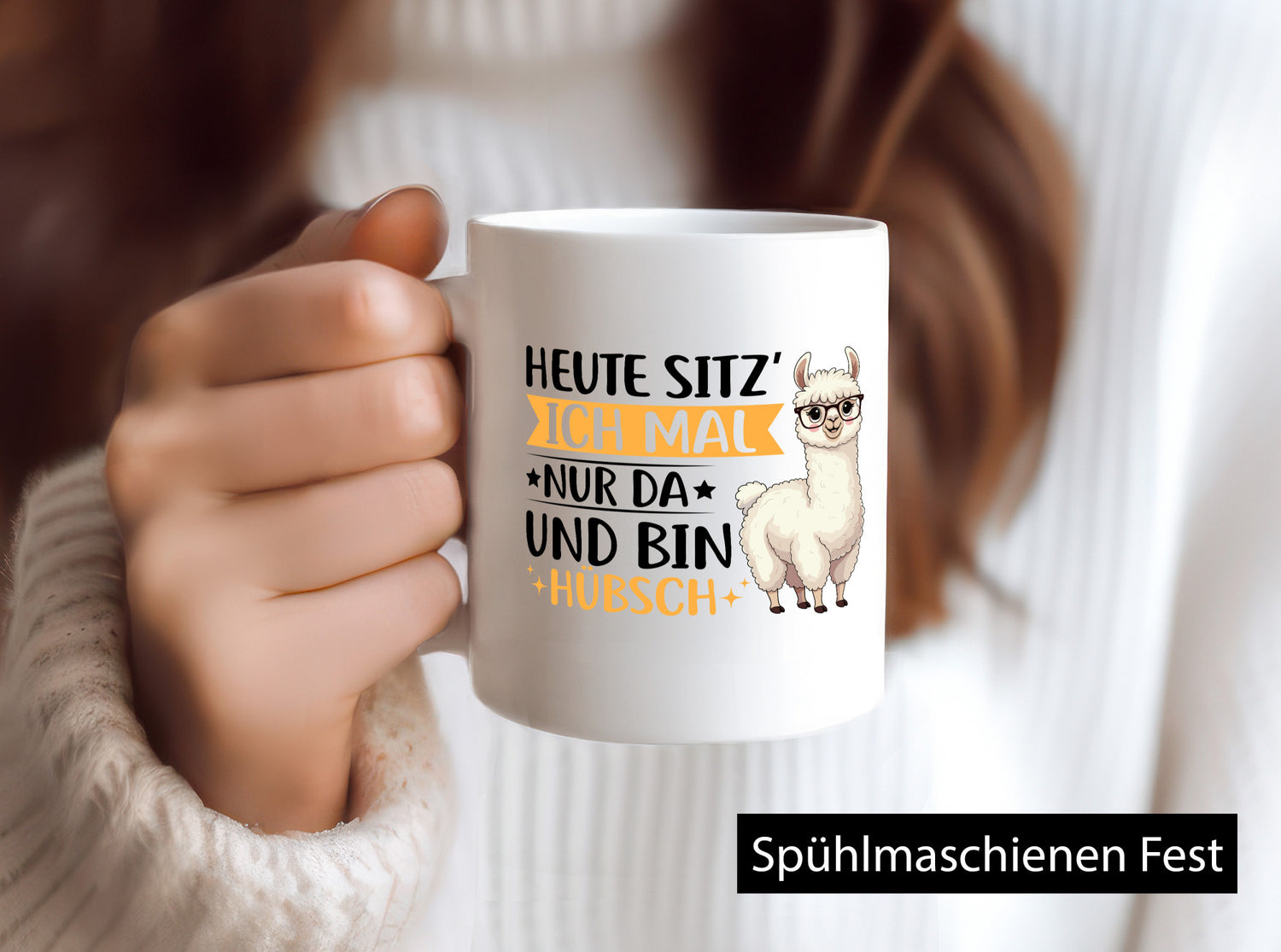 Heute bin ich nur Hübsch | Lama Alpaka Geschenk Humor Geschenkidee lustiger