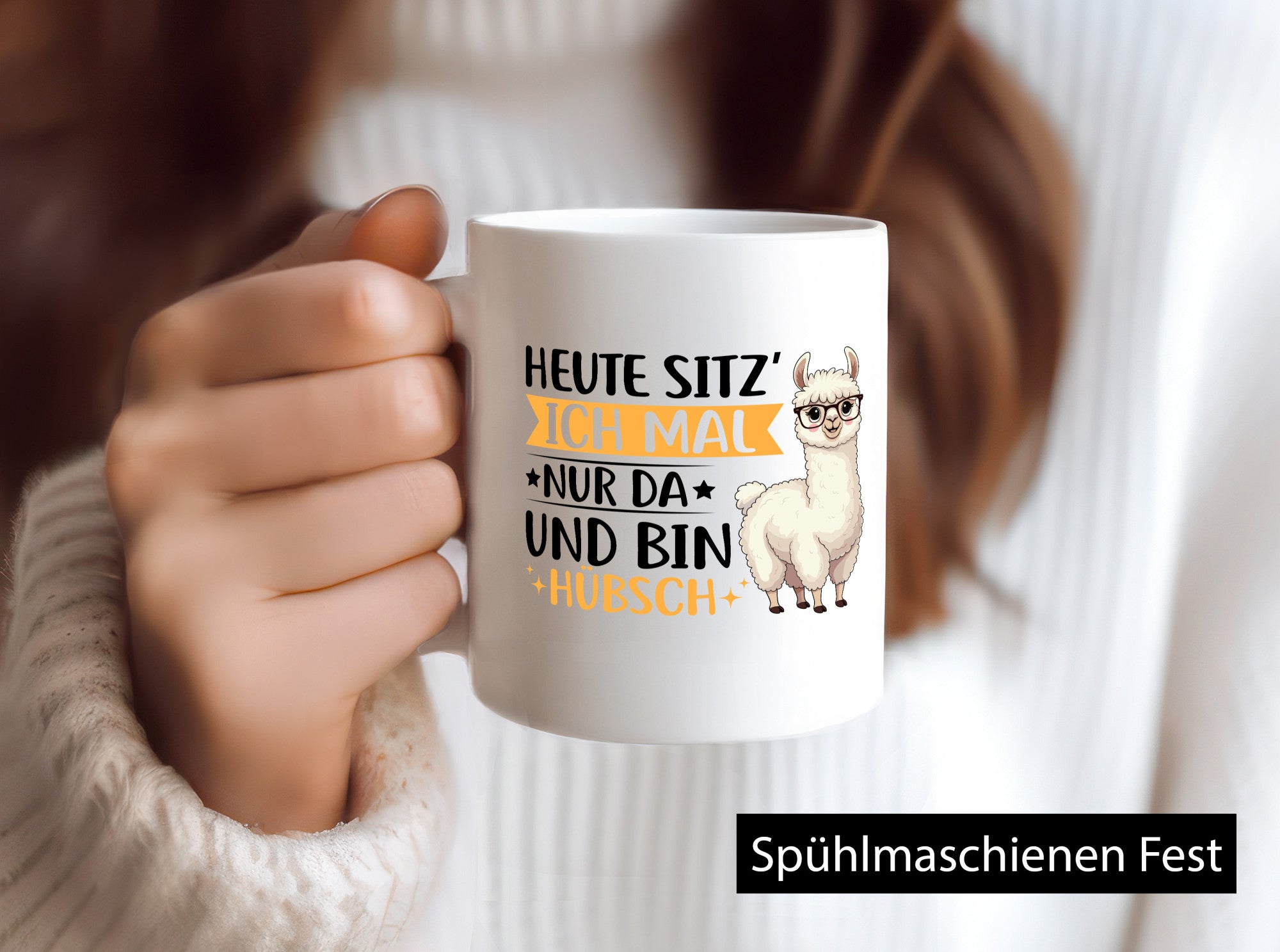 Heute bin ich nur Hübsch | Lama Alpaka Geschenk Humor Geschenkidee lustiger