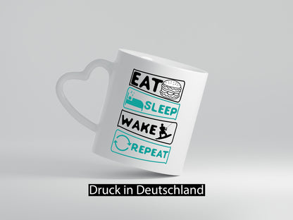 Wakeboarder | Surfer Becher Repeat Humor Geschenkidee Tasse