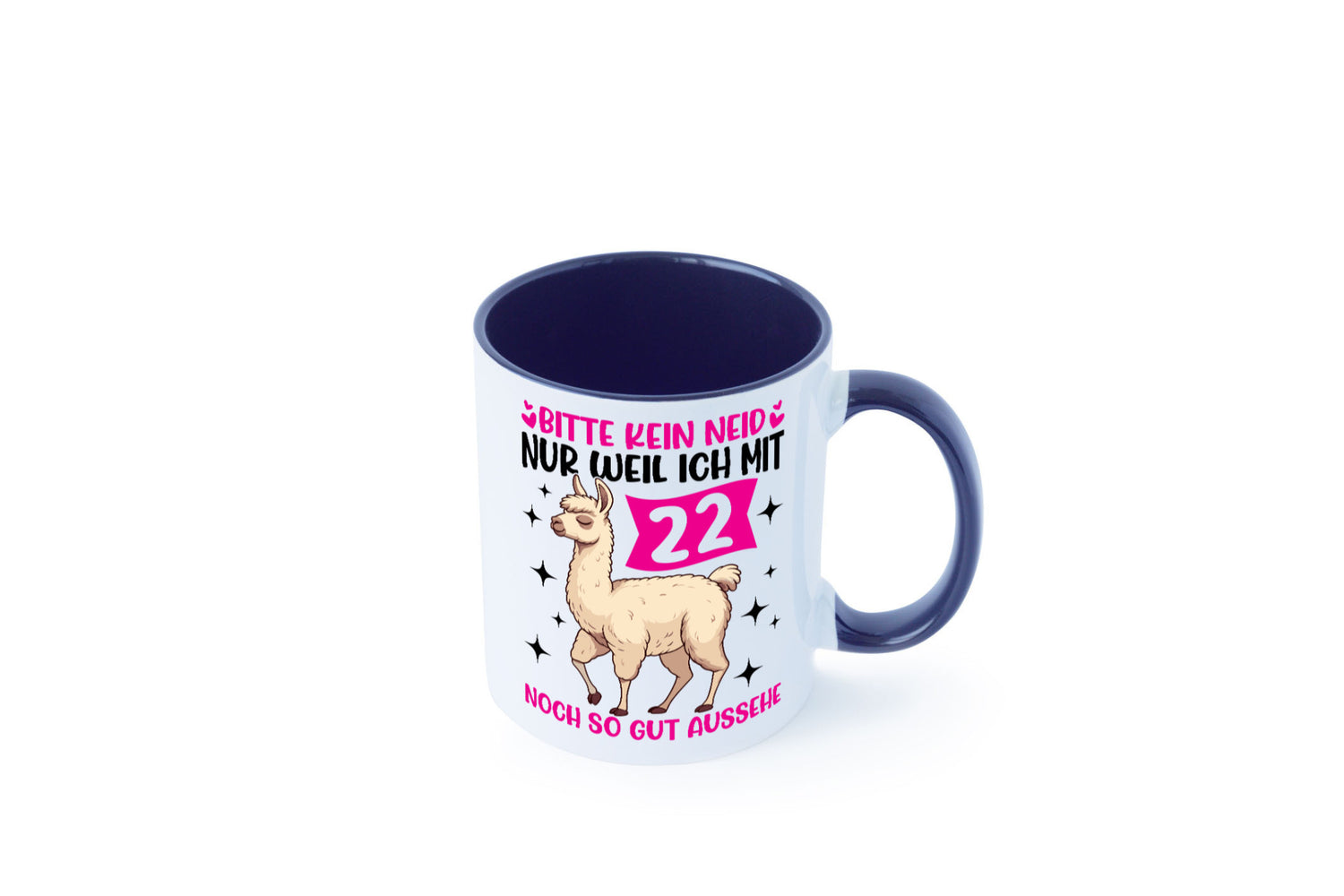 22. Geburtstag | 22 Jahre Lama gut aussehen lustig Geschenkidee Geschenk Tasse