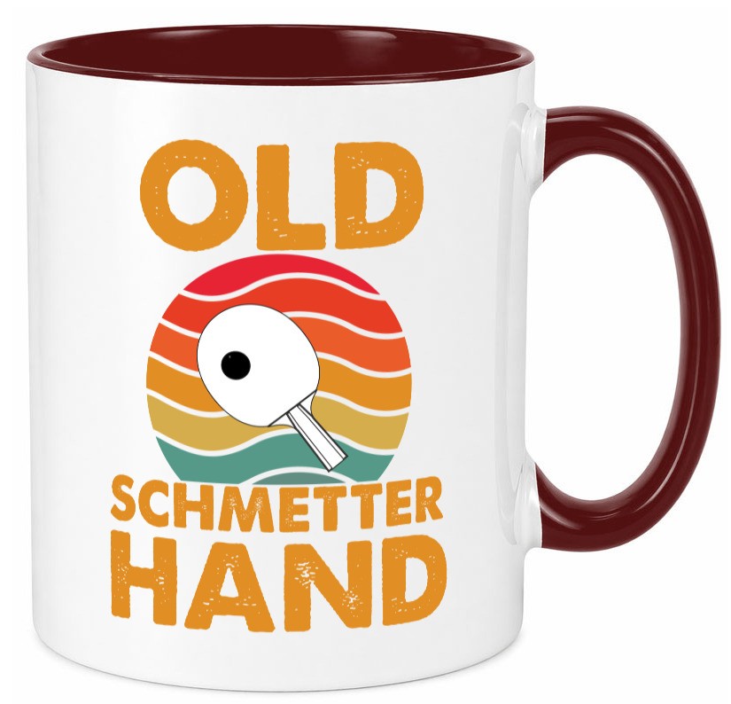 Old Schmetterhand | Vereinssport Tischtennis Spruch lustiger Geschenk Humor Tasse