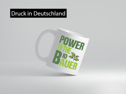 Bio Bauer Power | Landwirt Tasse Bauernhof Spruch lustig Humor Geschenkidee
