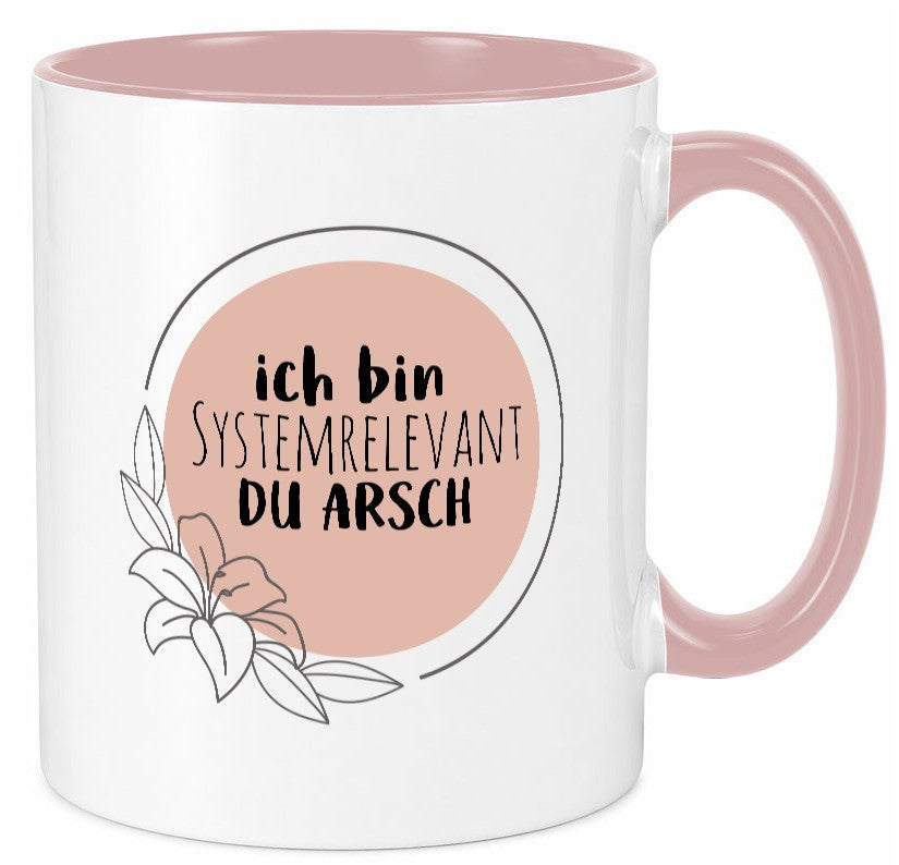 Ich bin Systemrelevant | Krankenschwester Hase mit Maske lustig Humor Tasse