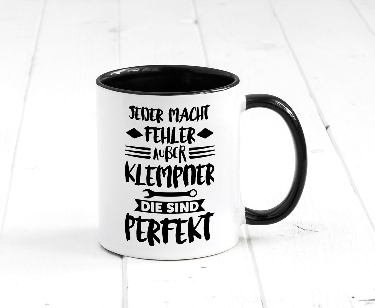 Jeder macht fehler nur Klempner sind Perfekt Humor Geschenkidee Tasse
