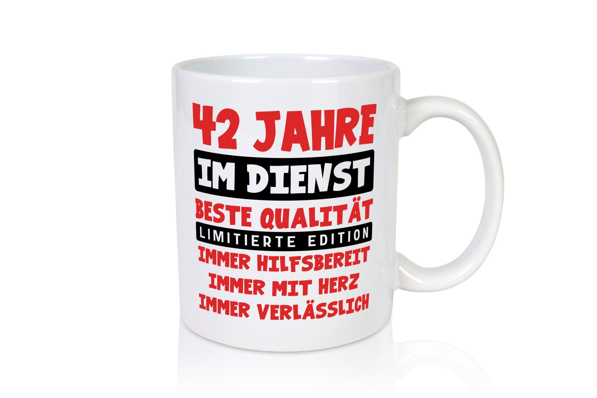 42 Jahre im Dienst | Jubiläum Arbeit v9 lustiger Spruch Geschenk Kollegen Büro