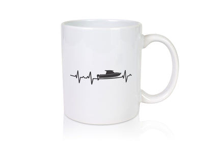 Motorboot Herzschlag | Boot fahren Kapitän Wasser Humor Geschenkidee Tasse