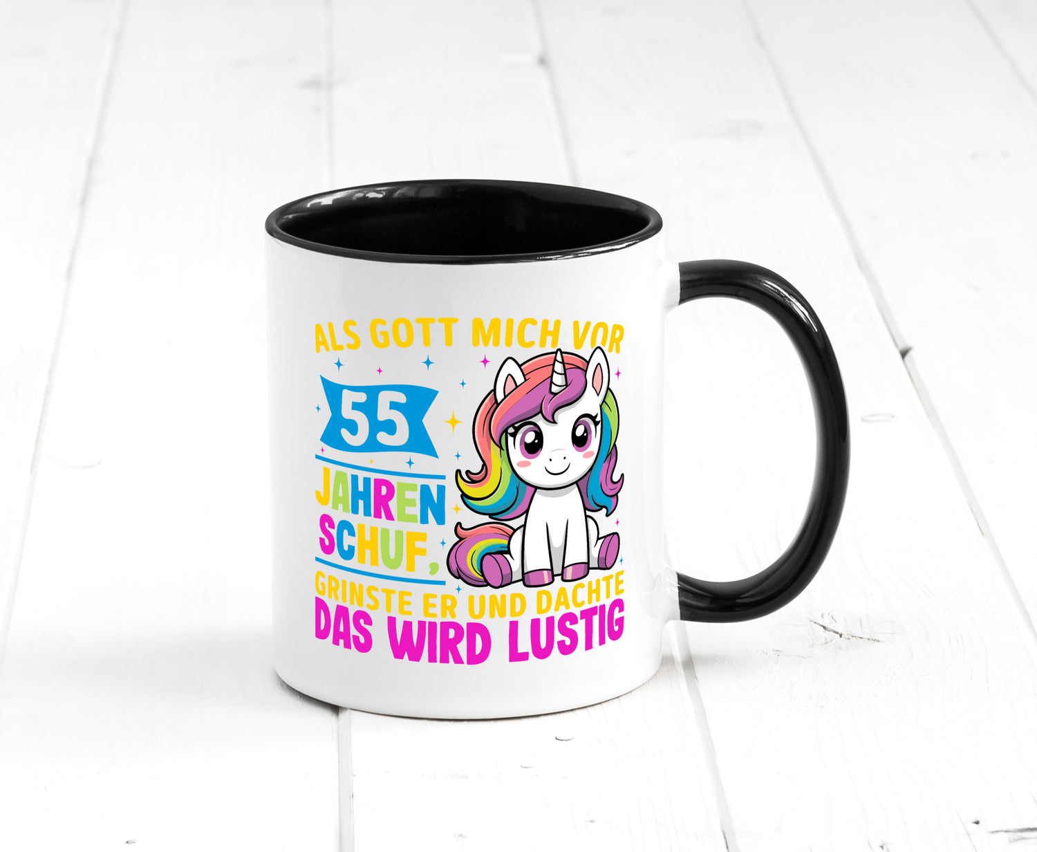55. Geburtstag | Als Gott mich schuf 40 Jahre v2 lustiger Spruch Geschenk