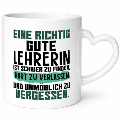 Richtig gute Lehrerin | Lehrer Tasse Abschied lustiger Spruch Geschenk Humor