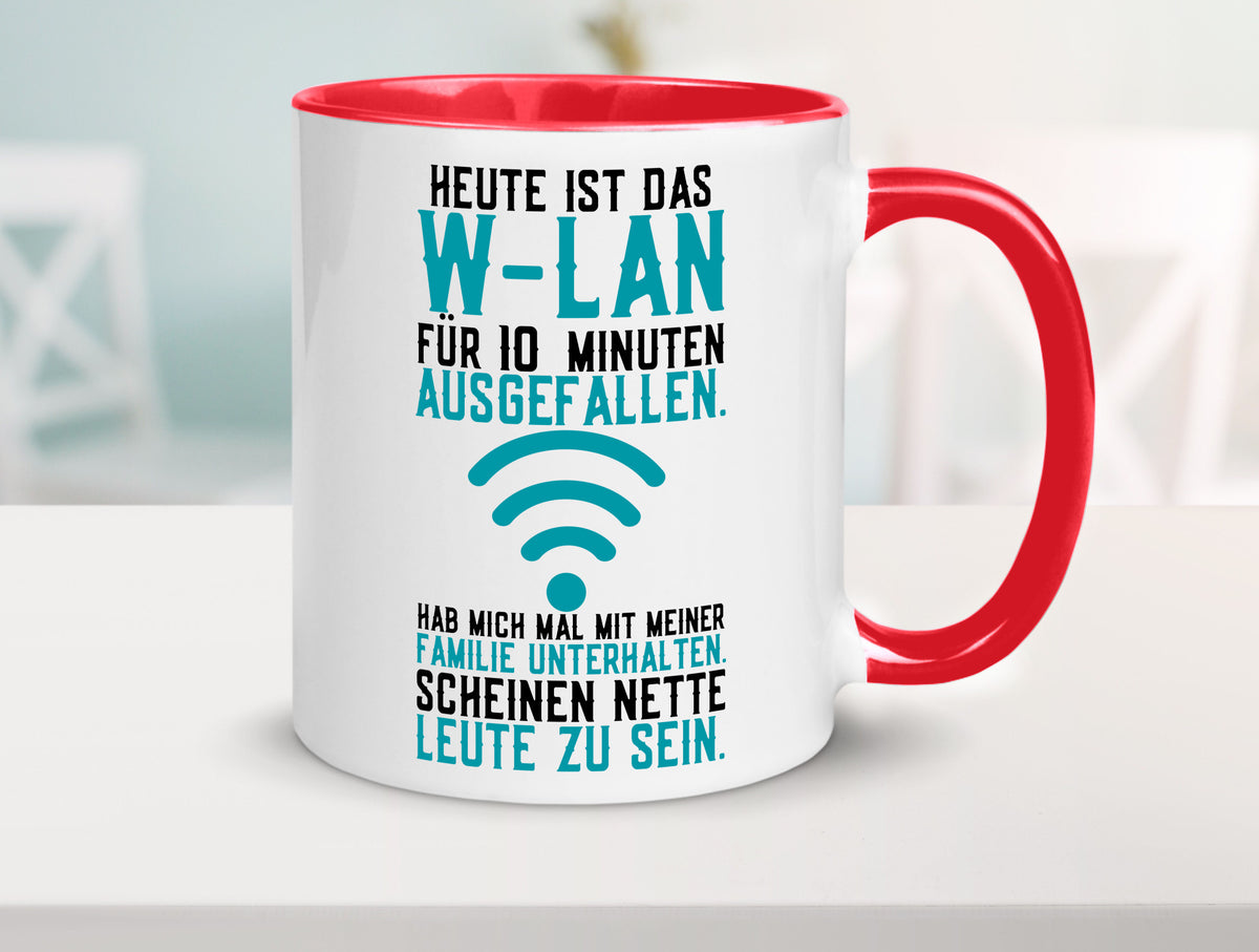 10 Minuten W-Lan Ausfall | Nerd Computer PC Gamer lustig Humor Geschenkidee Tasse