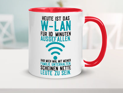 10 Minuten W-Lan Ausfall | Nerd Computer PC Gamer lustig Humor Geschenkidee Tasse