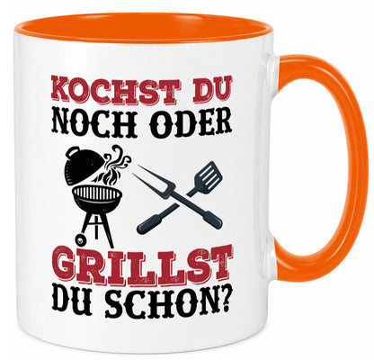 Grillst du schon? | Spruch Tasse Grillen Männer Geschenkidee Humor