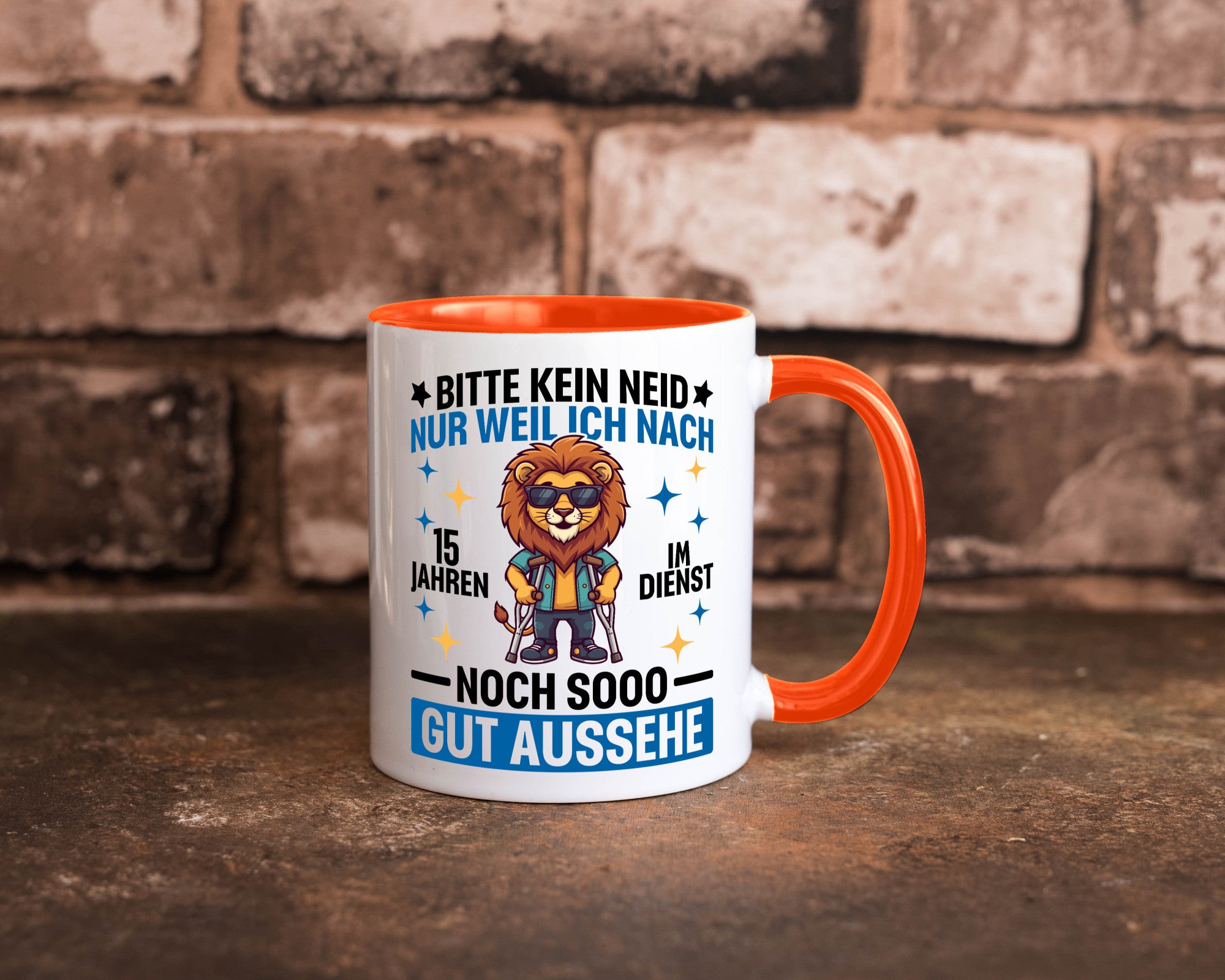 15 Jahre im Dienst | Arbeitsjubiläum Arbeit lustig Kollegen Büro Geschenk Tasse