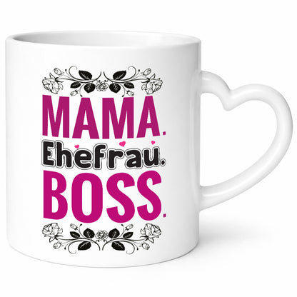 Mama. Ehefrau. Boss. | Frauen Tasse Muttertag lustiger Spruch Geschenk Familie
