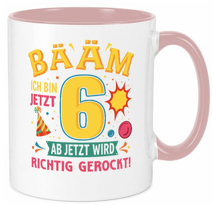 6. Geburtstag | 6 Jahre ab jetzt wird richtig gerockt lustiger Spruch Geschenk Tasse