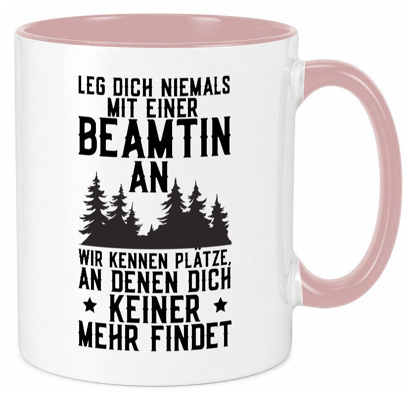 Nicht mir Beamtin anlegen | Polizistin Wald Revier lustiger Spruch Geschenk Tasse