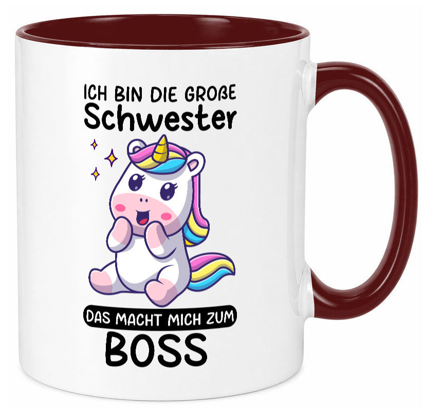 Große schwester macht mich zum Boss | Einhorn Geschwister lustiger Spruch