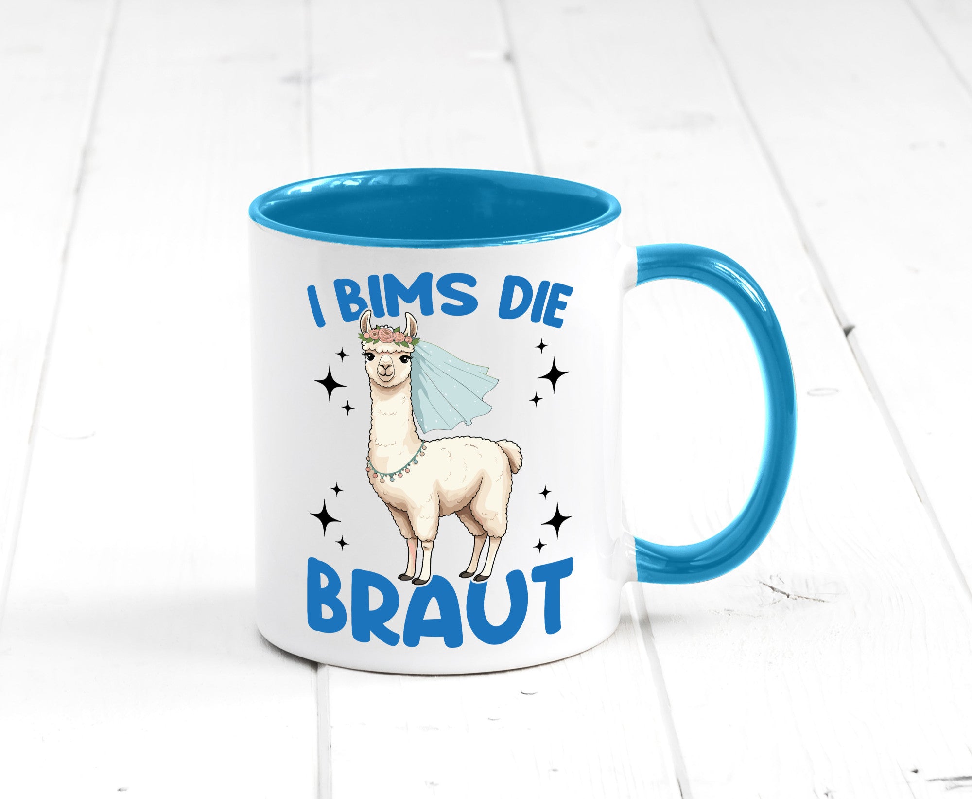 I Bims die Braut | Lama JGA Hochzeit lustig Humor Geschenkidee Geschenk Tasse