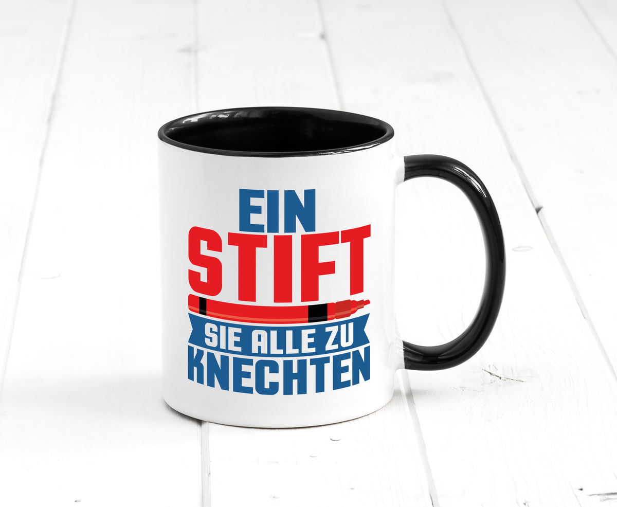 Knechten | Lehrerin Lehrer Unterricht Kollege v2 lustiger Spruch Geschenk Tasse