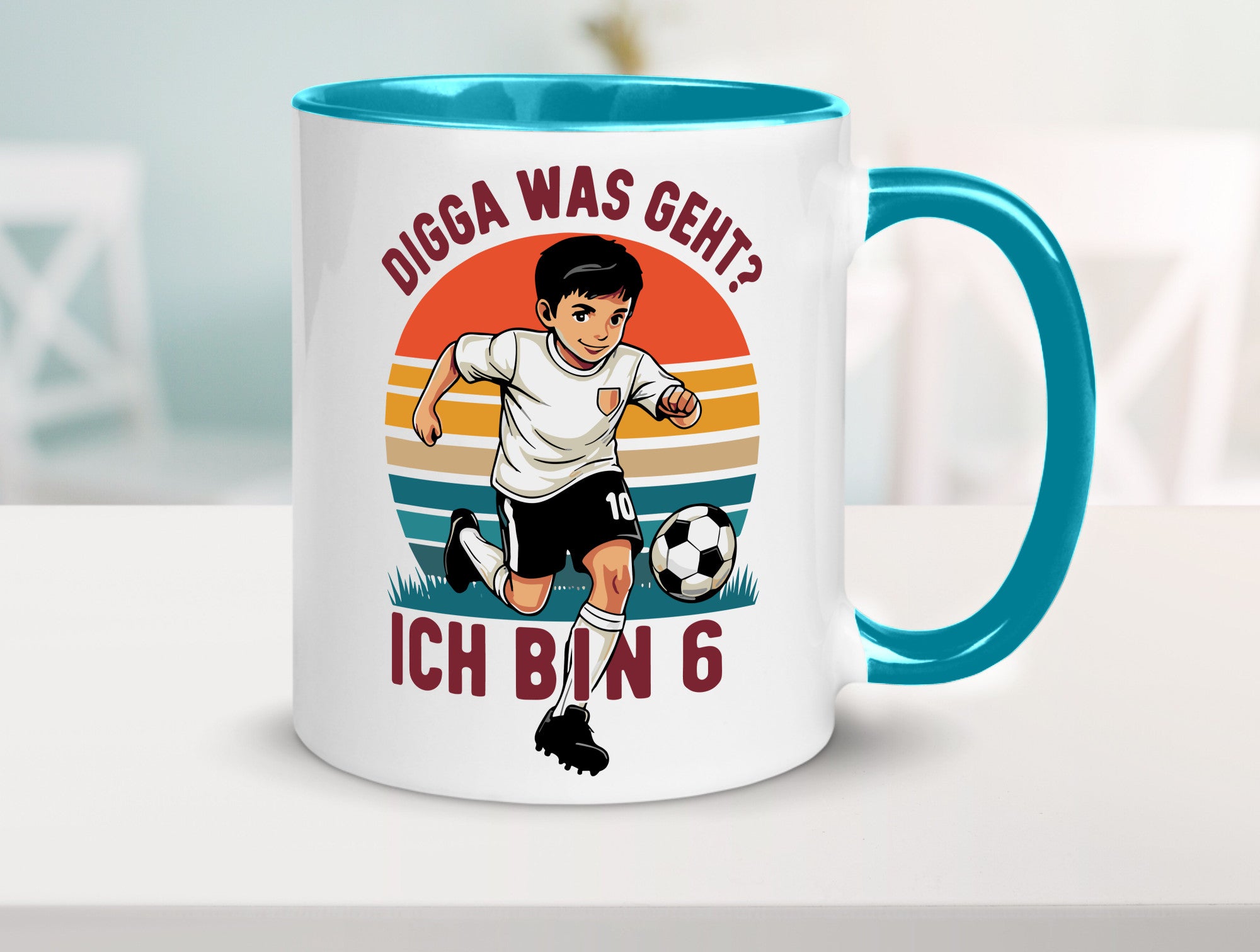 6 Geburtstag | Jahre Digga was geht ab Fußball lustiger Spruch Geschenk