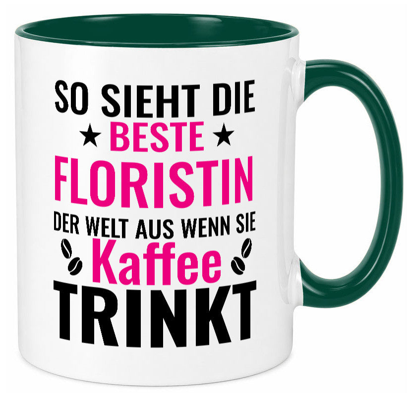 Kaffee trinkt: Floristin | Blumen Verkäuferin lustiger Spruch Geschenk Humor