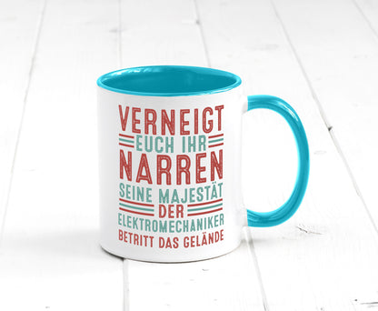 Verneigt euch: Elektromechaniker | Mechaniker v2 Geschenkidee Humor Tasse