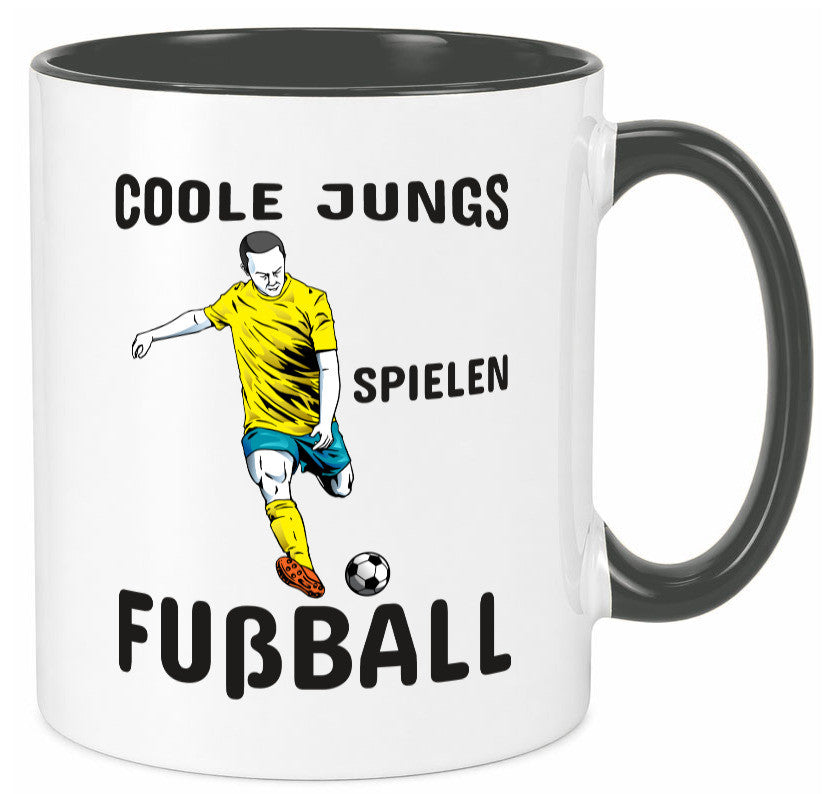 Coole Jungs spielen Fußball | Fußballer Tasse Junge lustiger Spruch Geschenk