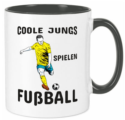 Coole Jungs spielen Fußball | Fußballer Tasse Junge lustiger Spruch Geschenk