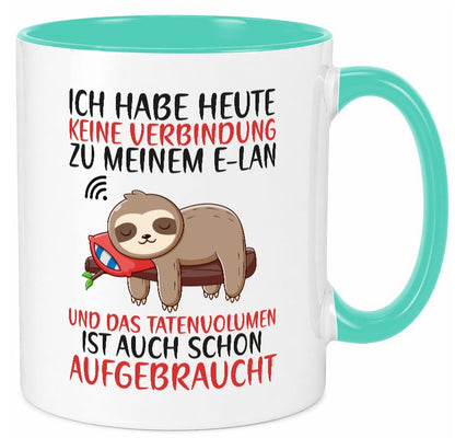 Keine Verbindung zu meinem WLan | Faultier Tatenvolumen Geschenk Tierliebhaber Tasse